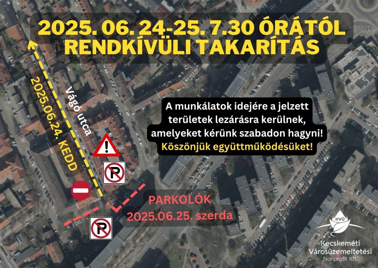 Rendkívüli takarítás a Vágó utcán