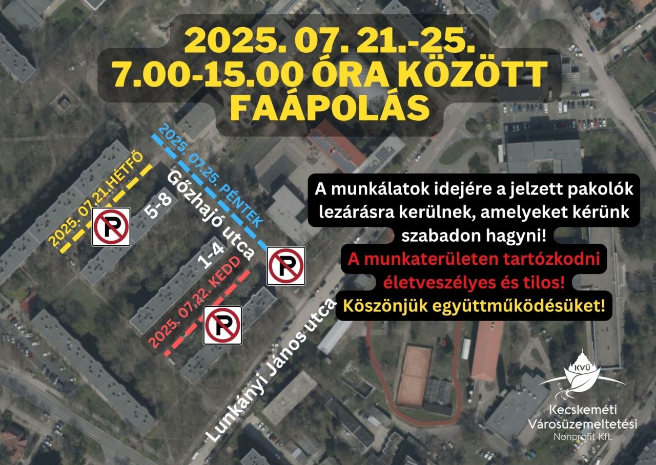 Faápolás kezdődik a Gőzhajó utcán