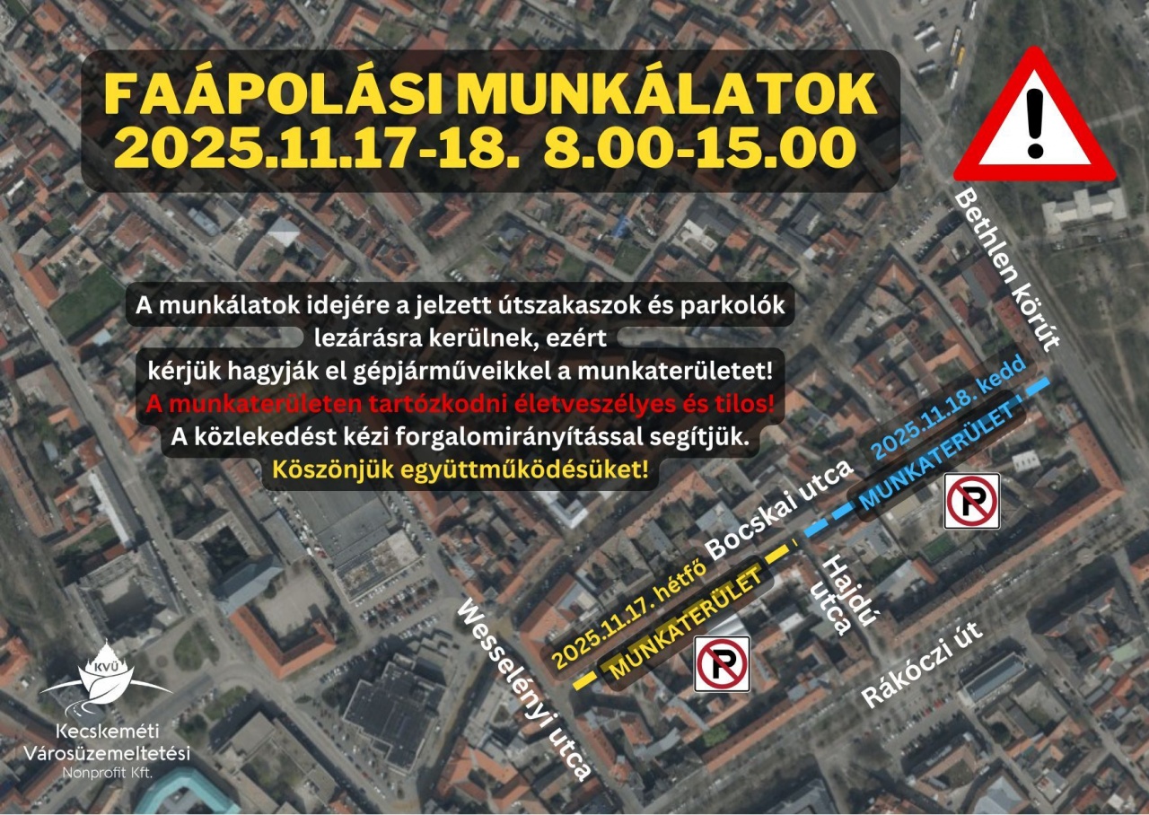 Faápolás a Bocskai utcán - két ütemben Faápolás a Bocskai utcán - két ütemben