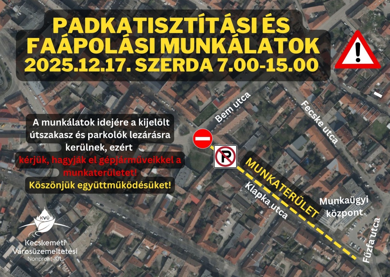 Padkatisztítás és faápolás a Klapka utcán