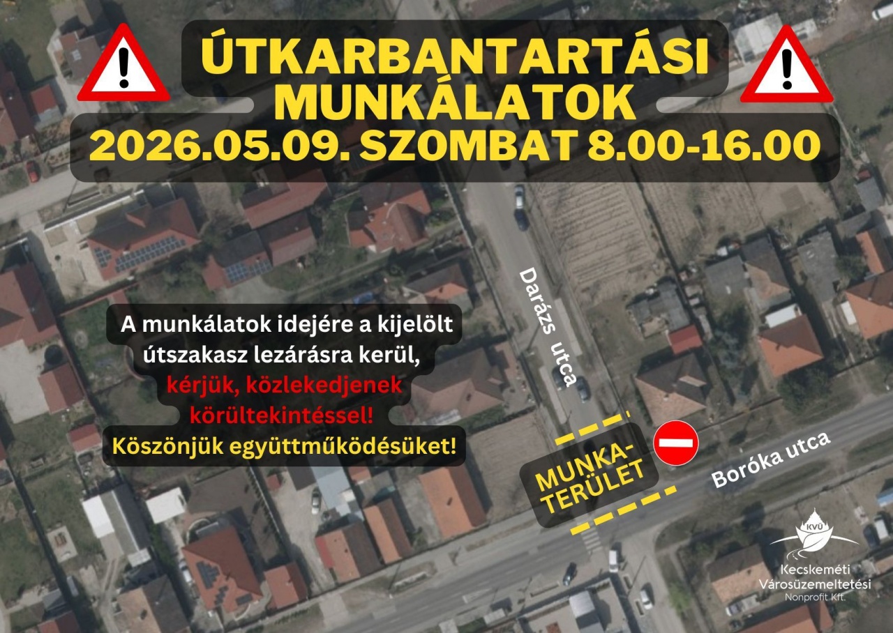 Szombaton útkarbantartási munkálatok lesznek Kadafalván