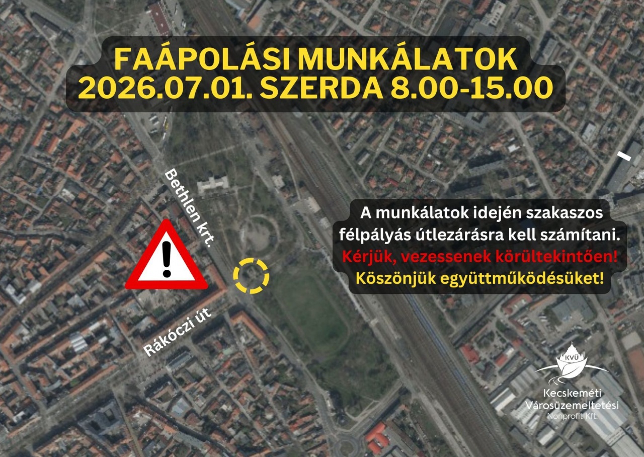 Faápolási munkák a Bethlen körúton