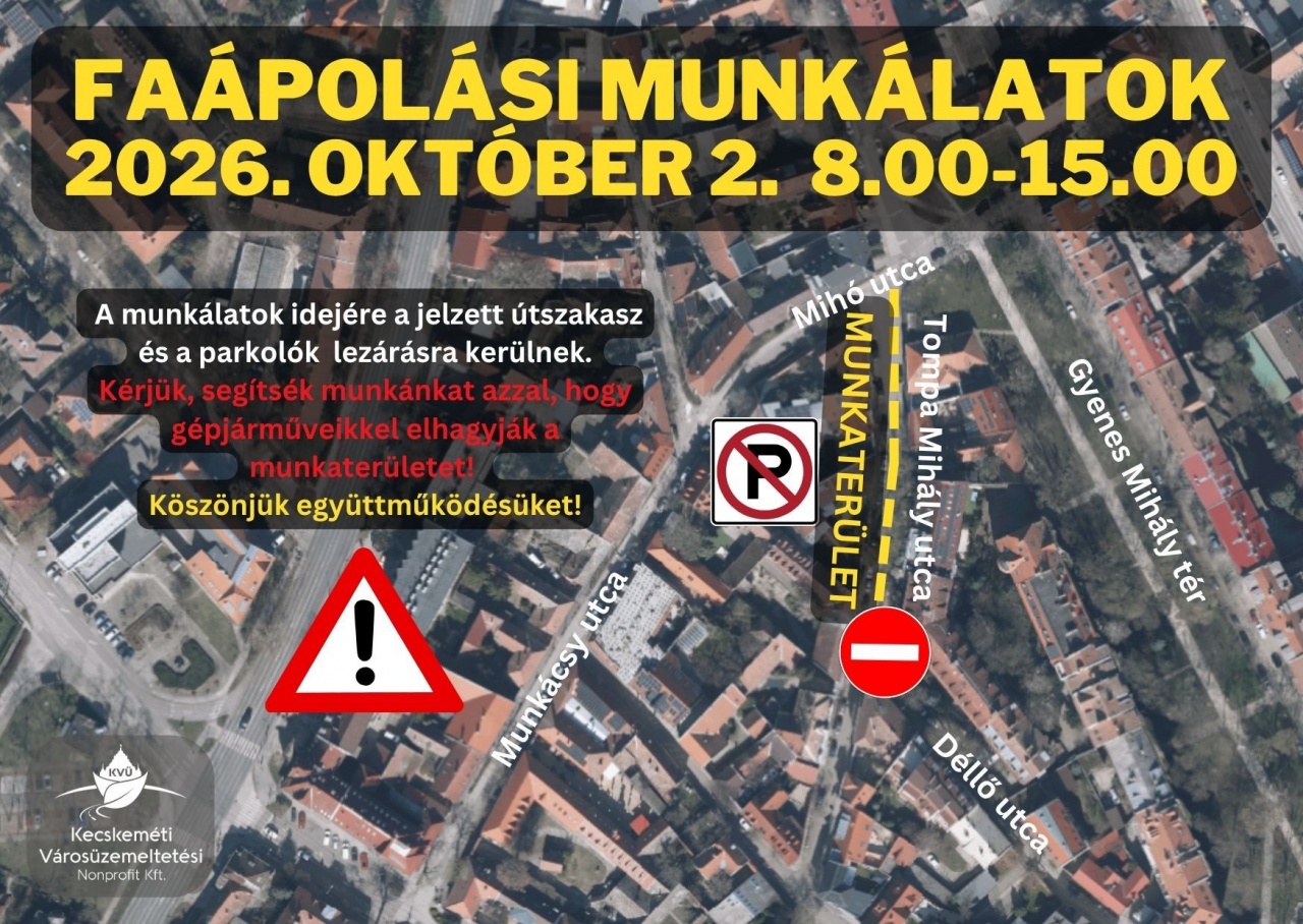 Faápolás a Tompa Mihály utcán