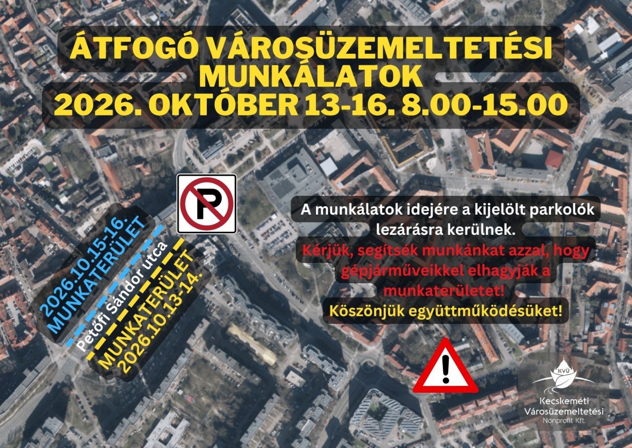 Átfogó városüzemeltetési munkálatok a Petőfi Sándor utcán