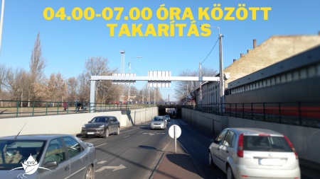 Aluljáró takarítása