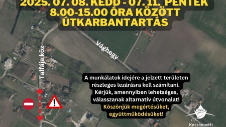 Útkakarbantartás a Talfája közben