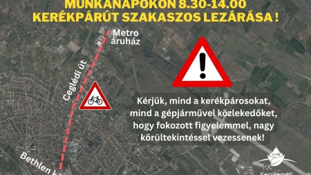 Augusztus 4-én padkanyesés kezdődik a Ceglédi úti kerékpárúton