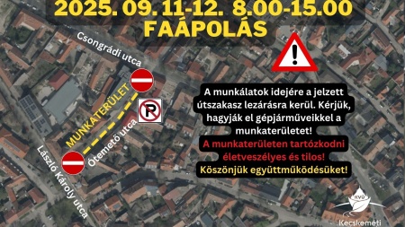Faápolás miatt lezárásra kerül az Ótemető utca