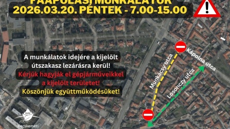 Faápolási munkálatok a Munkácsy utcán