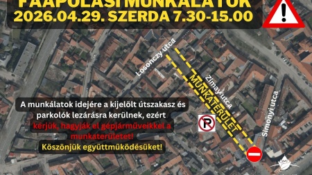 Faápolás miatt lezárjuk a Zimay utcát!