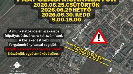 Félpályás útlezárás a Nyíri úton faápolás miatt
