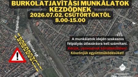 Burkolatjavítási munkák kezdődnek a Bethlen körúton